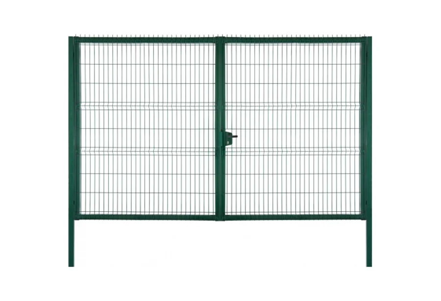 Ворота Профи с замком 2,03х5,0 RAL 6005