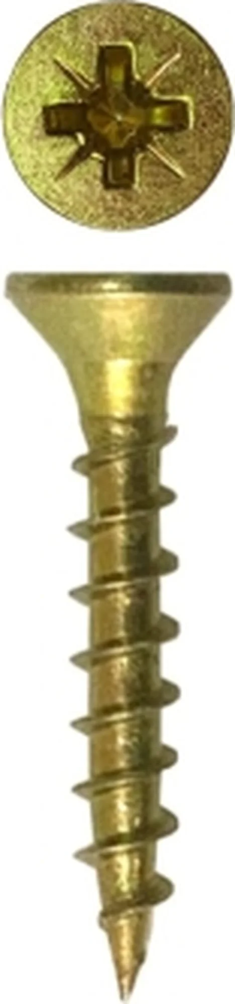 Саморез Риззел Pz 4,5х20 (600шт) шлиц Pz2 желтый цинк (короб)