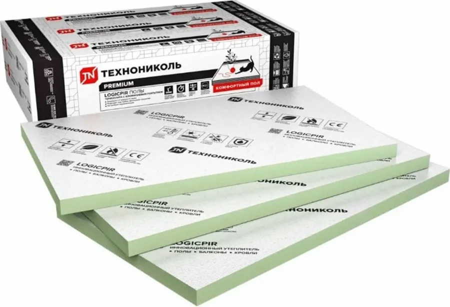 Плита теплоизоляционная Лоджикпир Полы ФЛ/ФЛ 1200х600х20 (8,640м2)